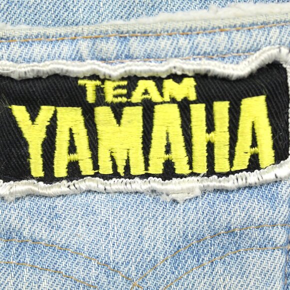 LEVI'S MEN'S DENIM BLUE JEAN VEST W/SHERPA & PATCHES VINTAGE 70-80'S SZ M GRUNGE - Picture 2 of 9